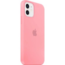 Soft Store TR iPhone 15 Pro Max Uyumlu Pembe Renk Logolu Lansman Içi Kadife Silikon Kılıf