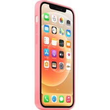 Soft Store TR iPhone 15 Pro Max Uyumlu Pembe Renk Logolu Lansman Içi Kadife Silikon Kılıf