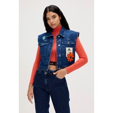 Joanne İndigo Kadın Denim Yelek