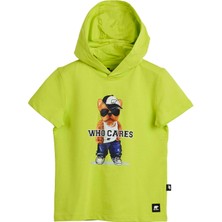 Bad Bear Mood Yeşil Çocuk Baskılı Hoodie Sweatshirt