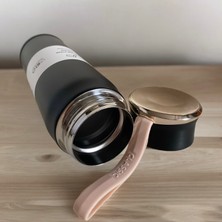 Tarantula Classıc Siyah Stainless Steel Yandan Tutmalı  450 ml Günlük , Şık, Modern , Hediyelik Termos