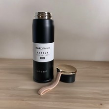 Tarantula Classıc Siyah Stainless Steel Yandan Tutmalı  450 ml Günlük , Şık, Modern , Hediyelik Termos