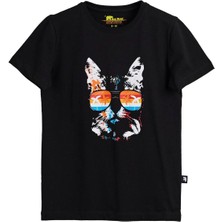 Bad Bear Manx Siyah Baskılı Çocuk Tişört