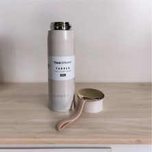 Tarantula Classıc Bej Stainless Steel Yandan Tutmalı  450 ml Günlük , Şık, Modern , Hediyelik Termos