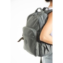 Unisex Suya Dayanıklı Krinkıl Kumaş Çok Gözlü Büyük  Boy Laptop Okul ve Sırt Çantası