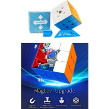 Moyu Meilong 3x3  Magnetic Cube 3m - Mıknatıslı Standlı Tornavidalı Stickersız Akıl Zeka Rübik Küp