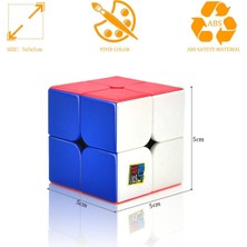 Moyu Meilong 2x2  Magnetic Cube 2m - Mıknatıslı Standlı Tornavidalı Stickersız Akıl Zeka Rübik Küp