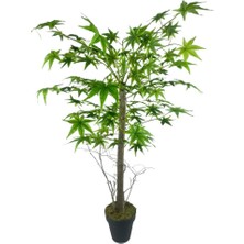 Nettenevime Yapay Ağaç Yeşil Japon Akçaağacı 100X70CM Siyah Plastik Saksılı