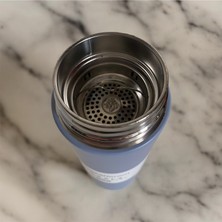 Tarantula Modern Çift Vakum Yalıtımlı Yandan Deri Tutacaklı Lila Sıcak/soğuk 450 ml Günlük, Hediyelik Termos