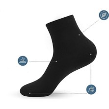 Sockingen Erkek 6 Adet Bambu Dikişsiz Patik Çorap Siyah Renk - Parfümlü - 40 - 44 Beden Premium Kalite