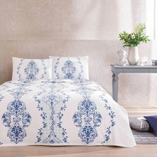 Taç - Carmen Mavi Çift Kişilik Pamuklu Pike Takımı