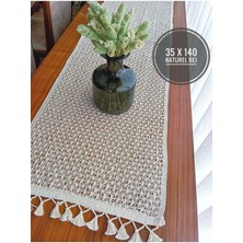 Home Art Atelier Hand Made Dantel Örgü Pamuklu Runner