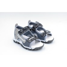 Prego (Arzen) Termo Kaymaz Taban Çift Cırtlı Çocuk Sandalet Füme