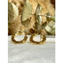 Nidi Store Altın Rengi Gold Mesair Çelik Küpe