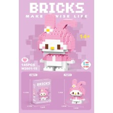 Sanrio Bricks 3D Yapboz LEGO Puzzle Yapı Oyuncakları Cinnamoroll Kuromi My Melody