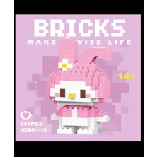 Sanrio Bricks 3D Yapboz LEGO Puzzle Yapı Oyuncakları Cinnamoroll Kuromi My Melody