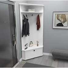 Gke Home Dolaplı Raflı Köşe Portmanto