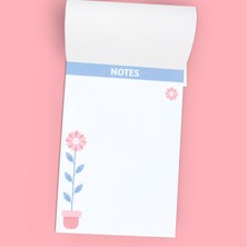 Grdall 1 Adet - A6 Ebatta Üstten Tutkallı Not - Tutkallı Bloknot - Desenli Notluk - Notepad