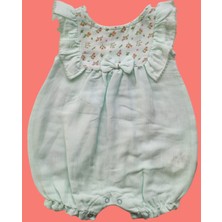 Babydola Mint Yeşili Yüzde Yüz Pamuk Kız Bebek Tulum