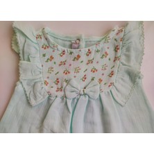 Babydola Mint Yeşili Yüzde Yüz Pamuk Kız Bebek Tulum