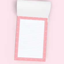 Grdall 1 Adet - A6 Ebatta Üstten Tutkallı Not - Tutkallı Bloknot - Desenli Notluk - Notepad