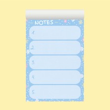 Grdall 1 Adet - A6 Ebatta Üstten Tutkallı Not - Tutkallı Bloknot - Desenli Notluk - Notepad