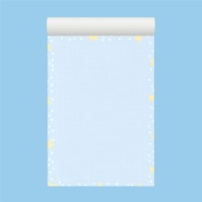 Grdall 1 Adet - A6 Ebatta Üstten Tutkallı Not - Tutkallı Bloknot - Desenli Notluk - Notepad