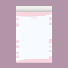 Grdall 1 Adet - A6 Ebatta Üstten Tutkallı Not - Tutkallı Bloknot - Desenli Notluk - Notepad