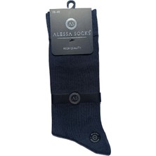 Alessa Socks Bambu Çorap Burun Dikişsiz Garson Boy 38-40 6 Çift Düz Füme Renk