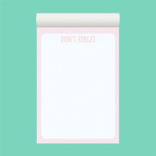 Grdall 1 Adet - A6 Ebatta Üstten Tutkallı Not - Tutkallı Bloknot - Desenli Notluk - Notepad