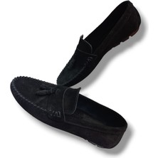 Growish GR0177 Hakiki Süet Deri Saraçlı Rok Erkek Loafer Babet Ayakkabı
