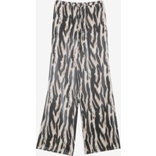 People By Fabrika Normal Bel Bol Kesim Çok Renkli - Siyah Kadın Pantolon SPBF4SL-PNT5055