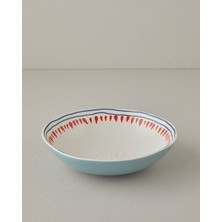 English Home Arzu Sabancı Bounce Stoneware Kase 25 cm Mavi-Terracotta