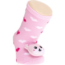 HelloBaby HelloBaby Ayıcık Aksesuarlı Oyuncaklı Çorap Kız Bebek