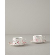 English Home Sakura Style New Bone China 4 Parça 2 Kişilik Çay Fincanı Takımı Açık Pembe