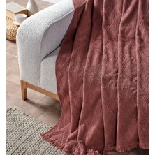 Doqu Home Adora Koltuk Şalı Gül Kurusu - 130X170 cm