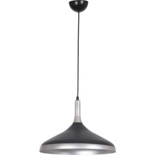 Fer Avize Flora Modern Tasarım - Cafe - Mutfak - Salon - Hol - Çocuk Odası Siyah - Gri Renk Tekli Metal Avize