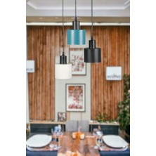 Fer Avize Mısra Özel Tasarım Modern Cafe Mutfak Salon 3 Lü Metal Sarkıt Avize