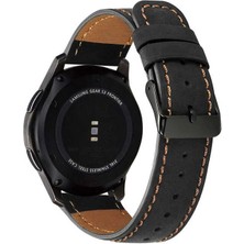 PineApple TR Xiaomi Amazfit Pace 22MM Uyumlu Krd-29 Deri Kordon Zore Siyah