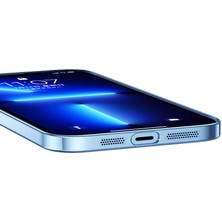 PineApple TR Apple iPhone 13 Uyumlu Wireless Şarj Özellikli Sert Pc Zore Riksos Magsafe Kapak-Mavi