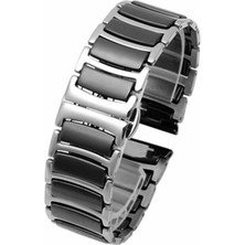 PineApple TR Gear S2 (20MM) Seramik Metal Kordon Zore Beyaz-Gümüş
