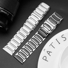 PineApple TR Gear S2 (20MM) Seramik Metal Kordon Zore Beyaz-Gümüş