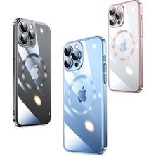 PineApple TR Apple iPhone 13 Pro Uyumlu Wireless Şarj Özellikli Sert Pc Zore Riksos Magsafe Kapak-Siyah