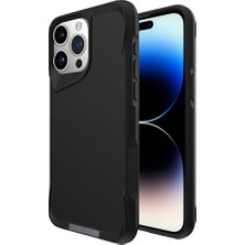 PineApple TR Apple iPhone 15 Pro Uyumlu Zore Airbag Kenarlı T-Max Mat Standlı Kapak-Lacivert