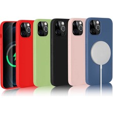 PineApple TR Apple iPhone 13 Pro Uyumlu Zore Silksafe Wireless Kapak-Kırmızı