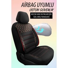 Kurra Store Chevrolet Aveo Uyumlu Safir Kırmızı Oto Koltuk Araba Kılıfı.