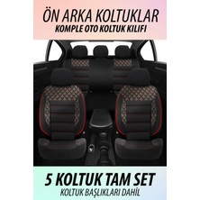 Kurra Store Citroen Ax Uyumlu Safir Kırmızı Oto Koltuk Araba Kılıfı.