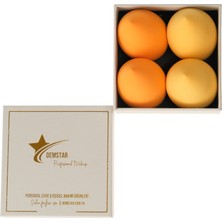 Demstar Professional Makeup Sponge 4'Lü Makyaj Süngeri Seti (2 Sarı-2 Turuncu)