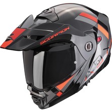 Scorpion ADX-2 Galane Adv Motosiklet Kaskı Gri  Siyah  Kırmızı