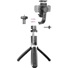 Torima Q08 Siyah Gimbal 360 Derece Uzaktan Kumandalı Taşınabilir Selfie Çubuğu Tripod